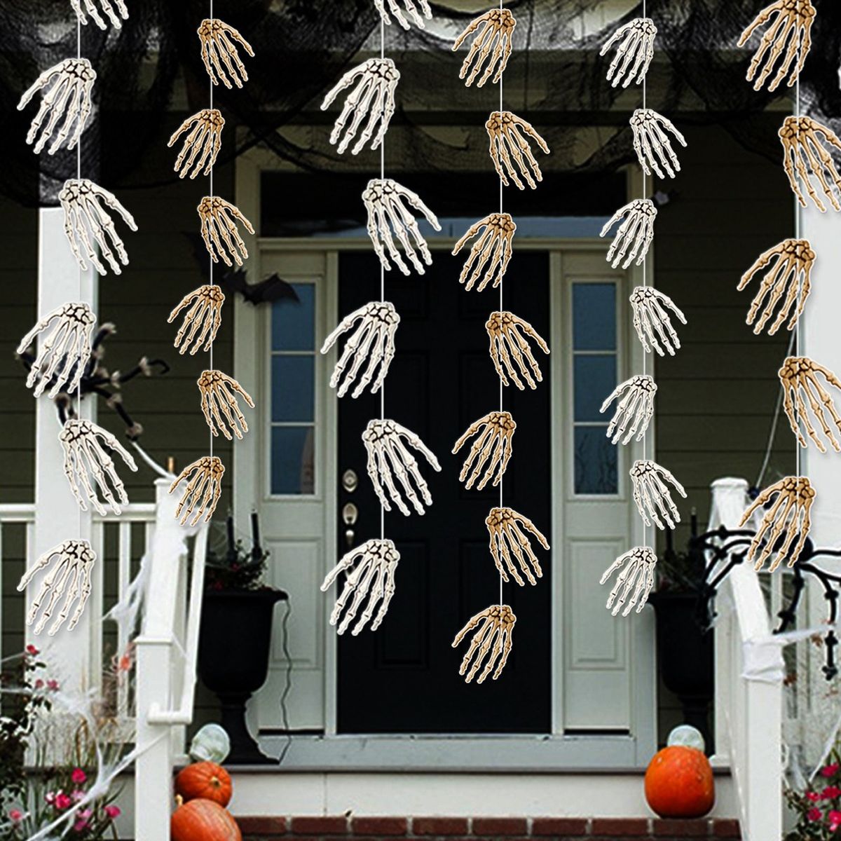 6 Packs Halloween Ceiling Ornaments Phalanges Hanging Paper Banner Hanging Streamers Garland Horror Theme Party Party Decor Props for Halloween Birthday Home Scary Party Outdoor Indoor Decor Supplies