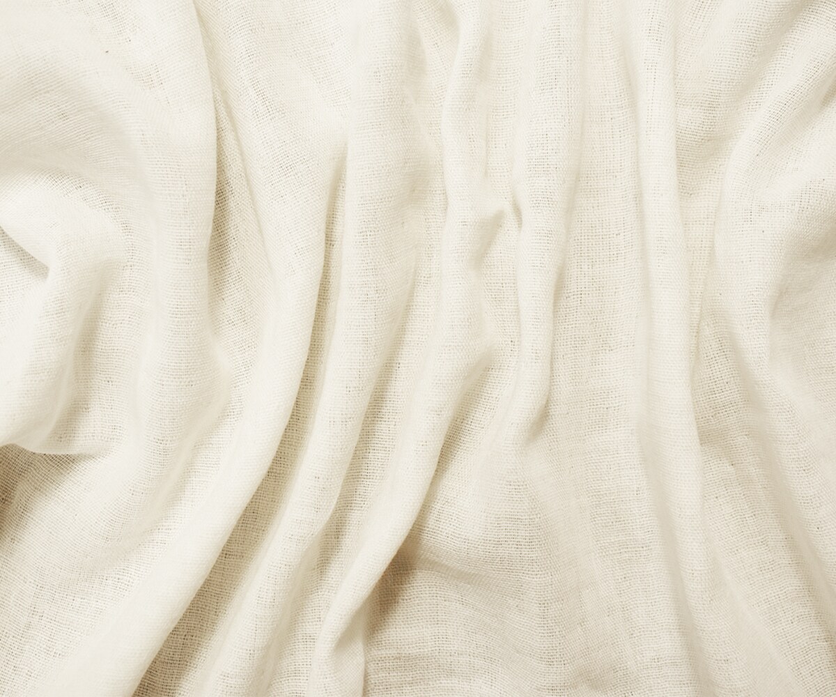White Cotton Double Gauze Woven Fabric By the Yard