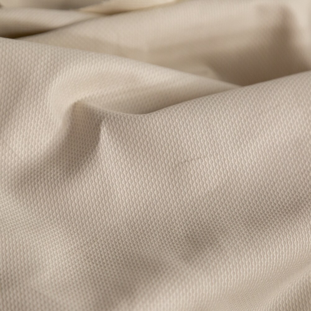 1 Yard Birdseye Organic Cotton Pique Beige Otranto Collection Fabric