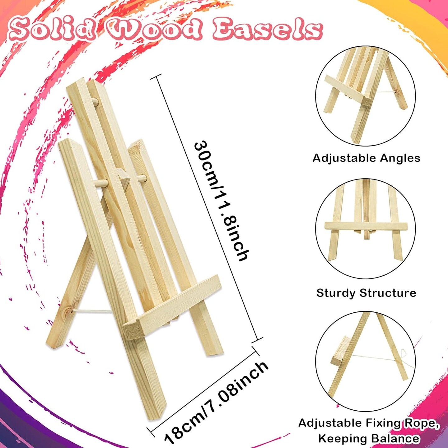 16 Pack Girls Night Sip and Paint Kit - Pre Drawn Canvas with Easels (8" X 10")