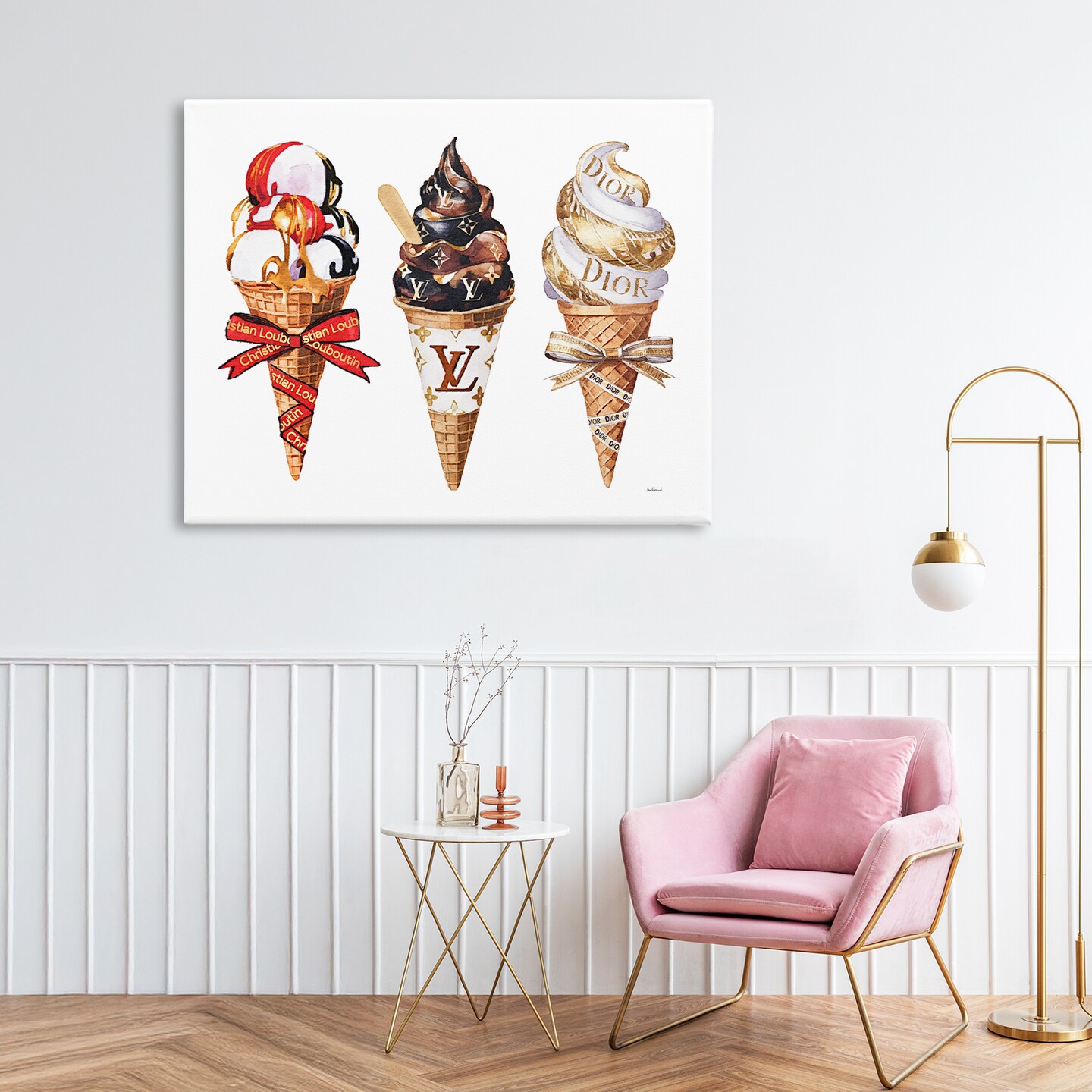 Stupell Industries Luxury Gourmet Ice Cream Canvas, design by