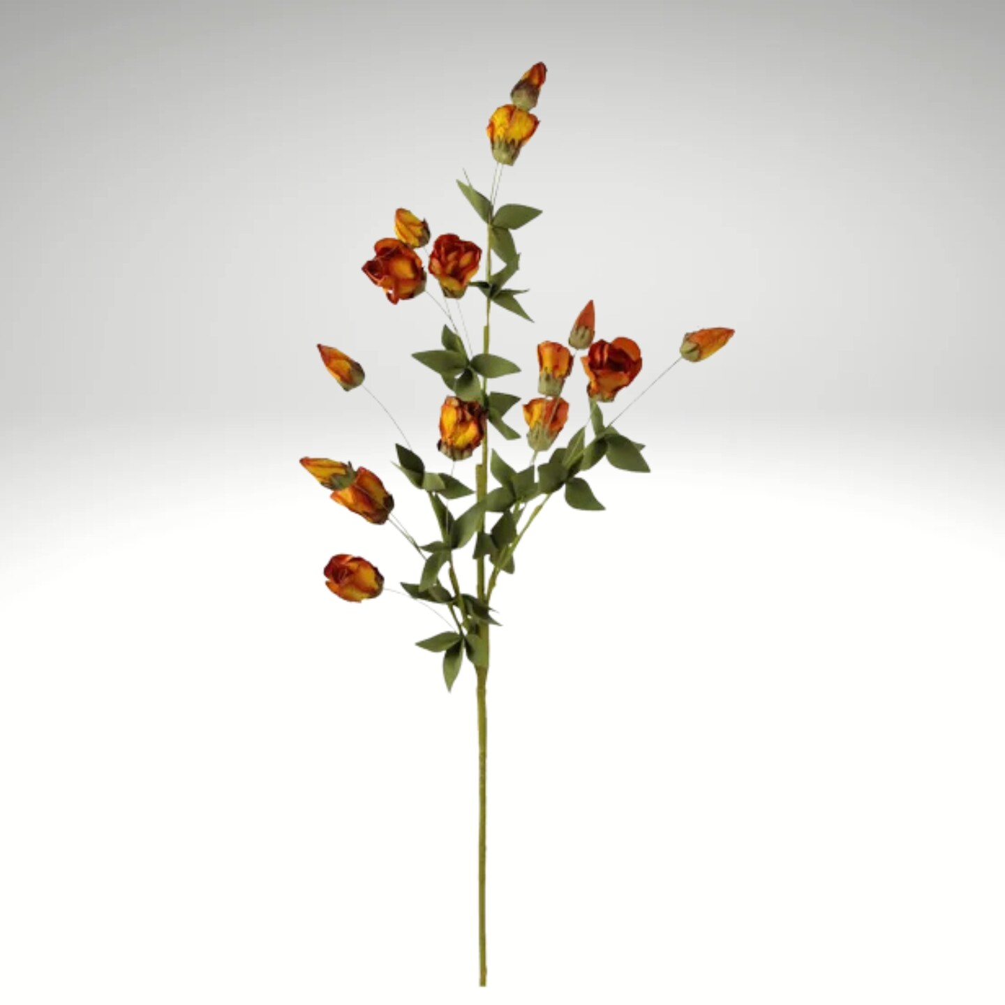 Fall Flower Spray – 31" Orange Yellow Artificial Floral Stem-FH805377