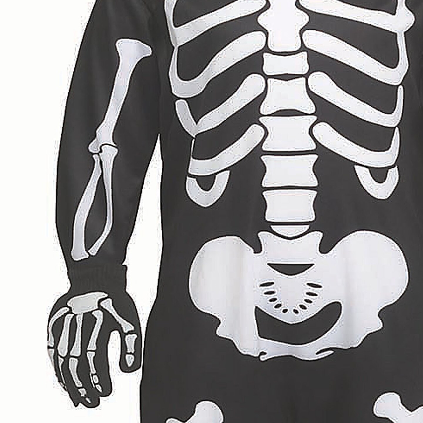 Toddler Skeleton Jumpsuit Costume Black White Halloween Outfit