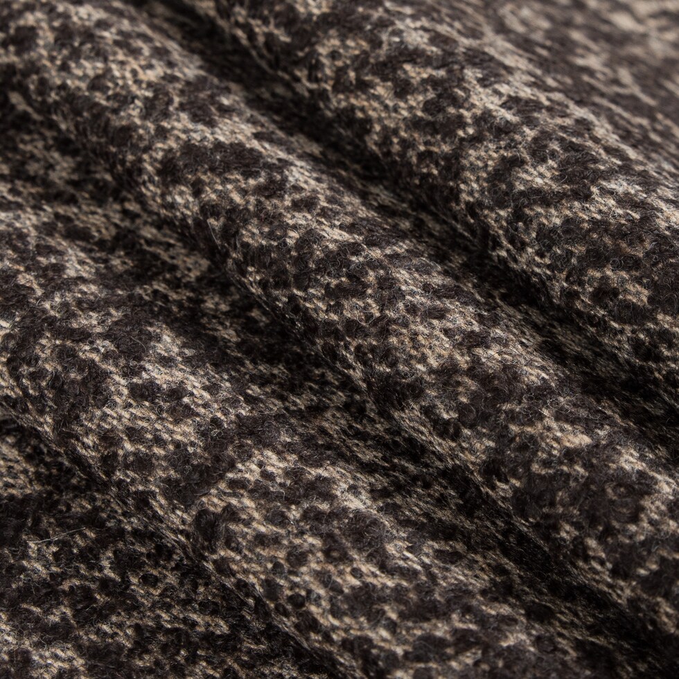 1 Yard Turkish Coffee and White Swan Spotted Wool Boucle Fabric 62 inch Width