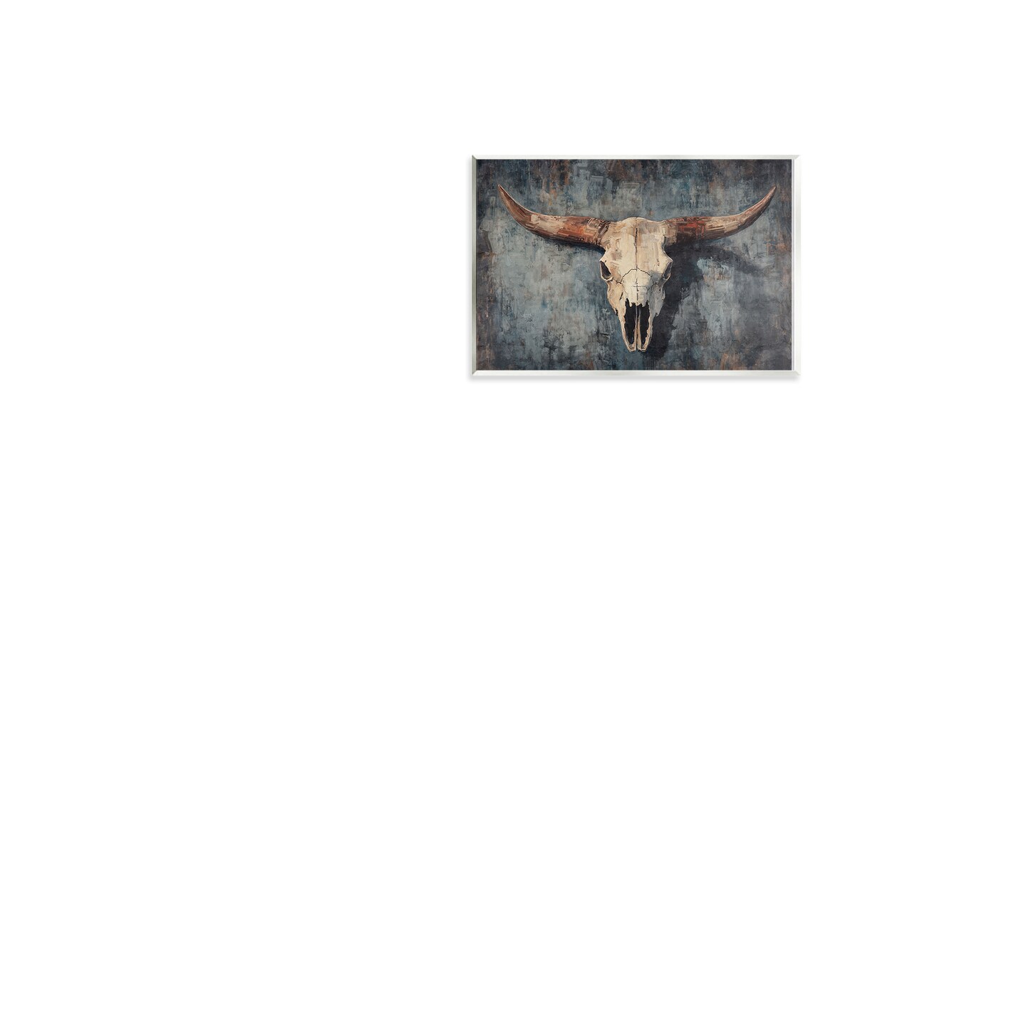 Stupell Industries Antique Distressed Cow Skull Wall Plaque, design by Nina Blue