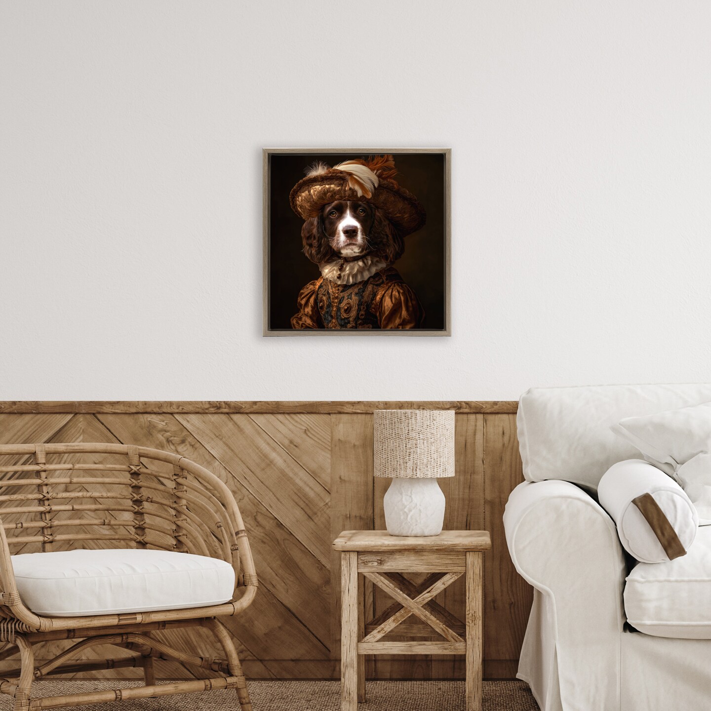 Stupell Industries Canine Crown Prince Floating Frame, design by Kelley Parker