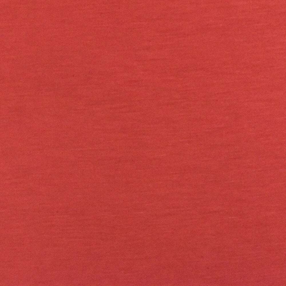 Bright Coral Red Solid Stretch Spandex Bamboo Jersey Knit Fabric By the Yard