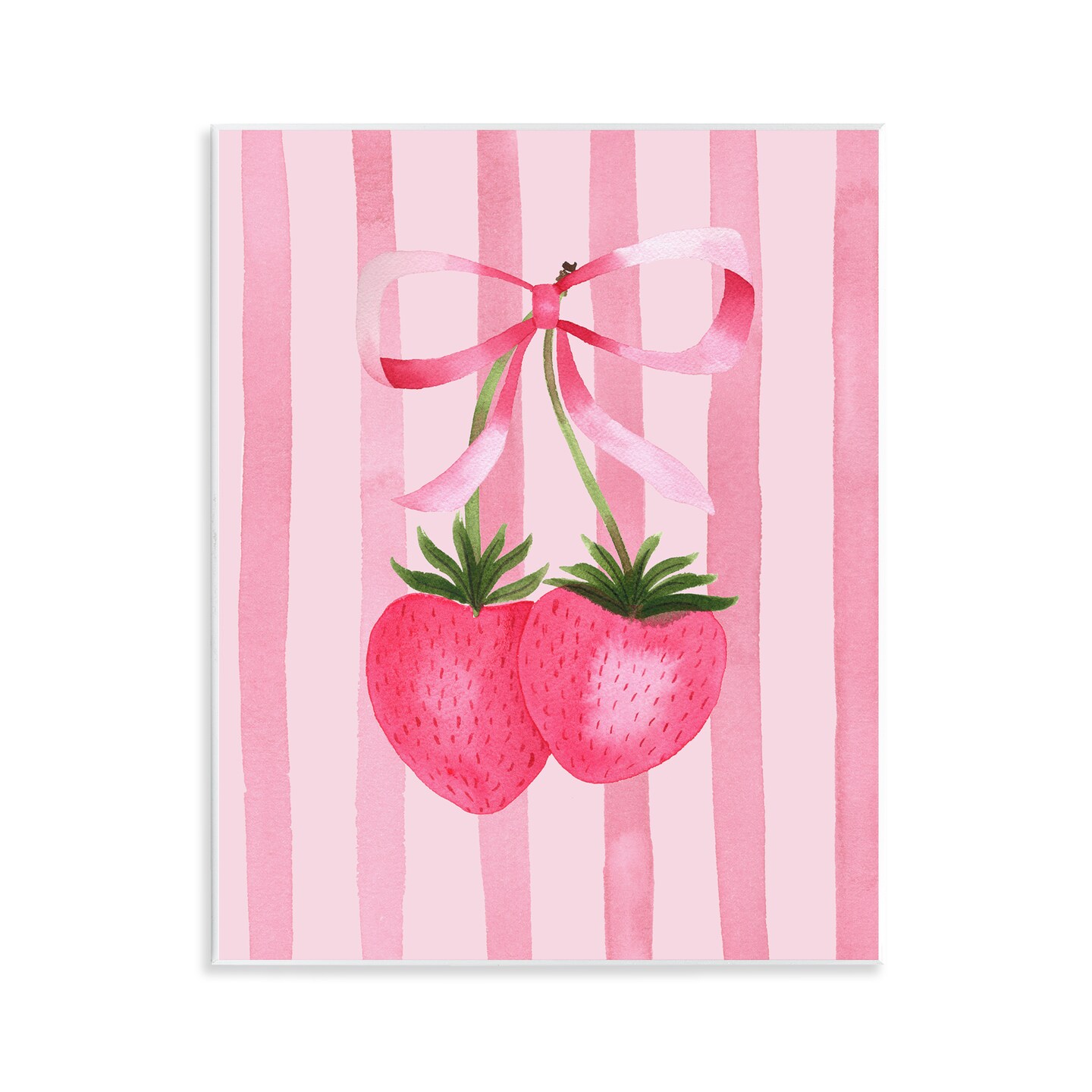 Stupell Industries Coquette Strawberries over Stripes Wall Plaque, design by Nina Jacobs