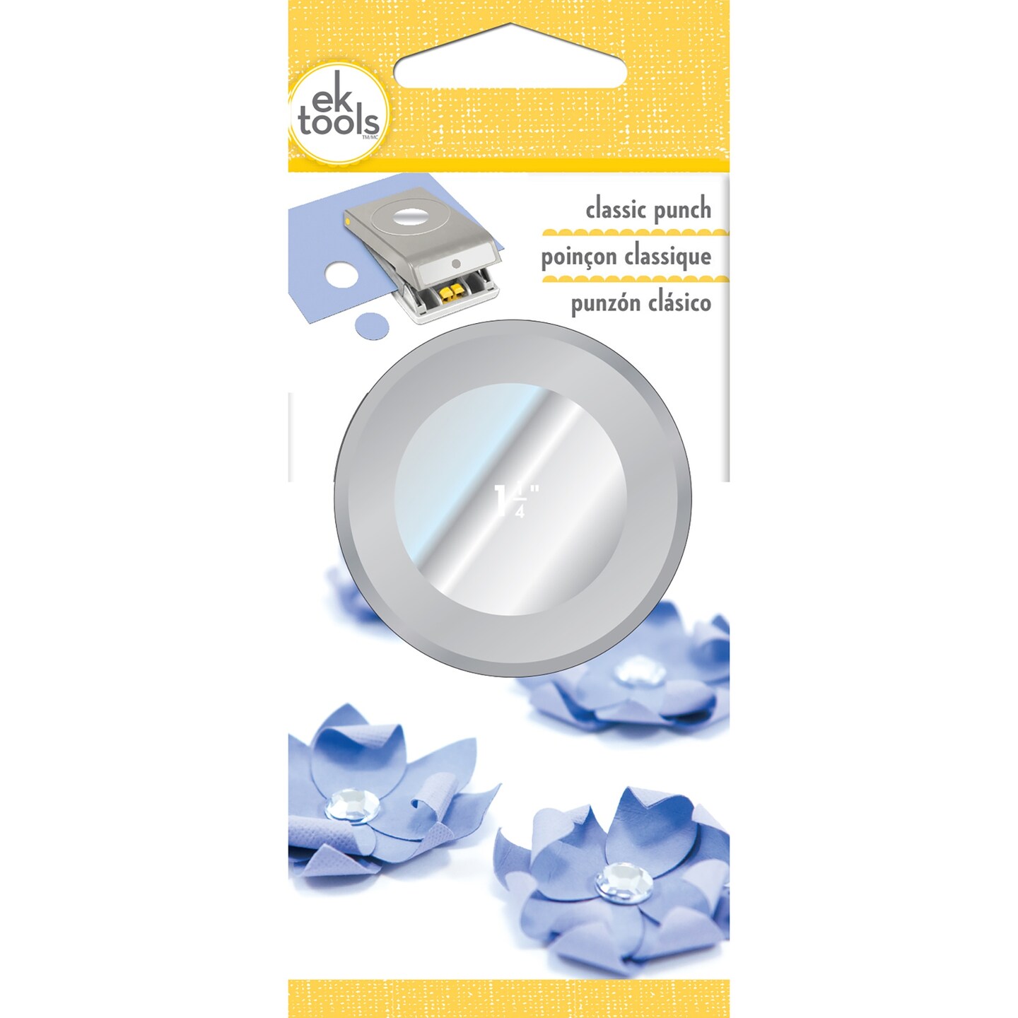 EK Tools Large Circle Punch, 1.25 inch with Safety Lock - Create Precise Circles with Paper or Cardstock - Hole Puncher for Handmade Cards, Scrapbooking, Gift Tags, DIY Projects, and Crafts