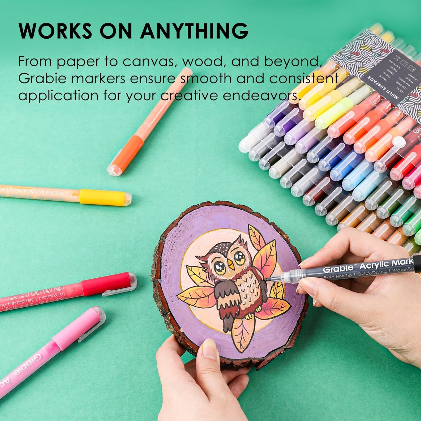 48 Colors, 0.7 mm, Extra Fine Tip Drawing Markers, Premium Paint Pens (Multicolor)