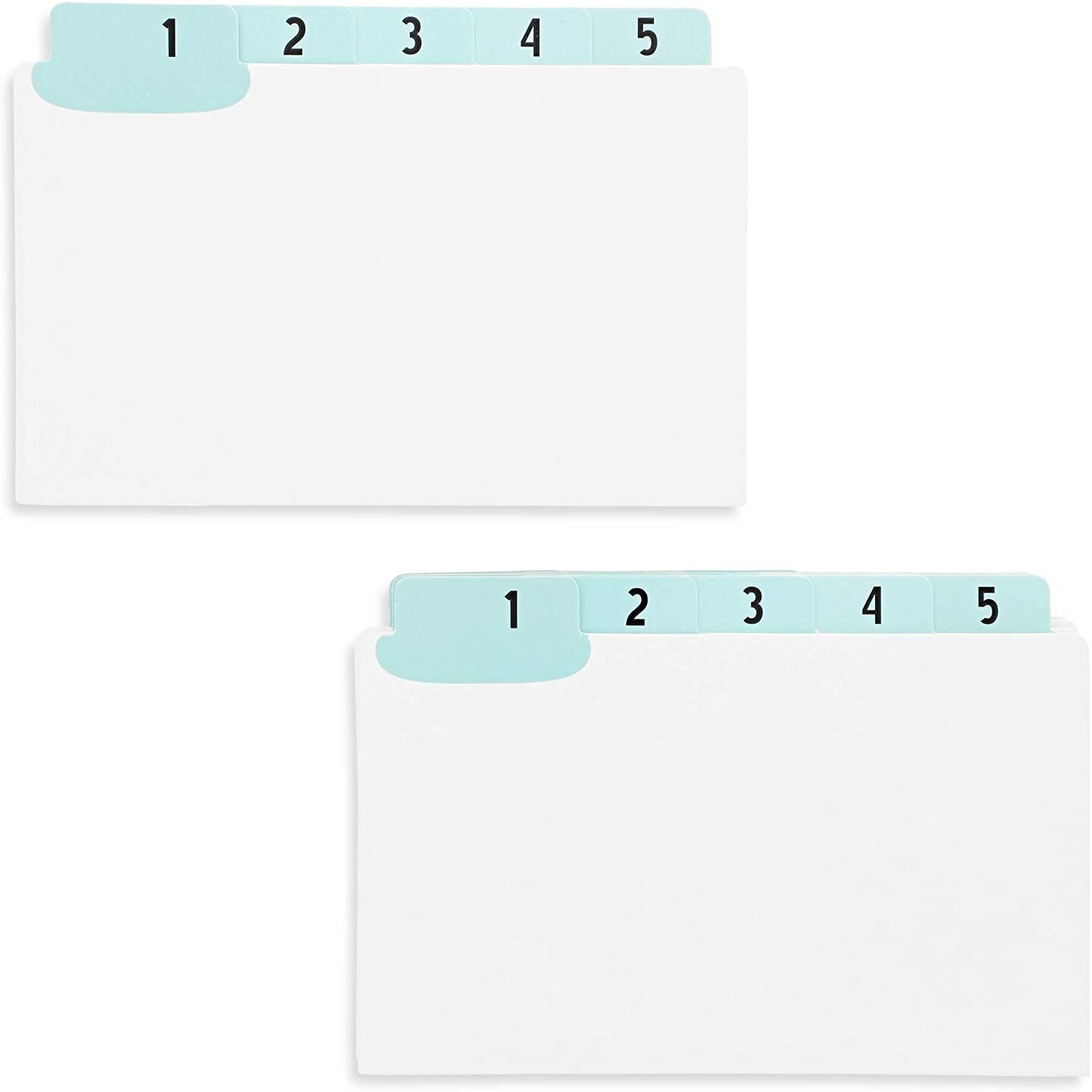 Paper Junkie 2-Pack 3 x 5&#x22; Index Cards Numbered 1-31 - Tabbed Number Index Cards for Daily Organization - Dividers with UV Laminated Tabs, Note Organizer, Recipes, and Files
