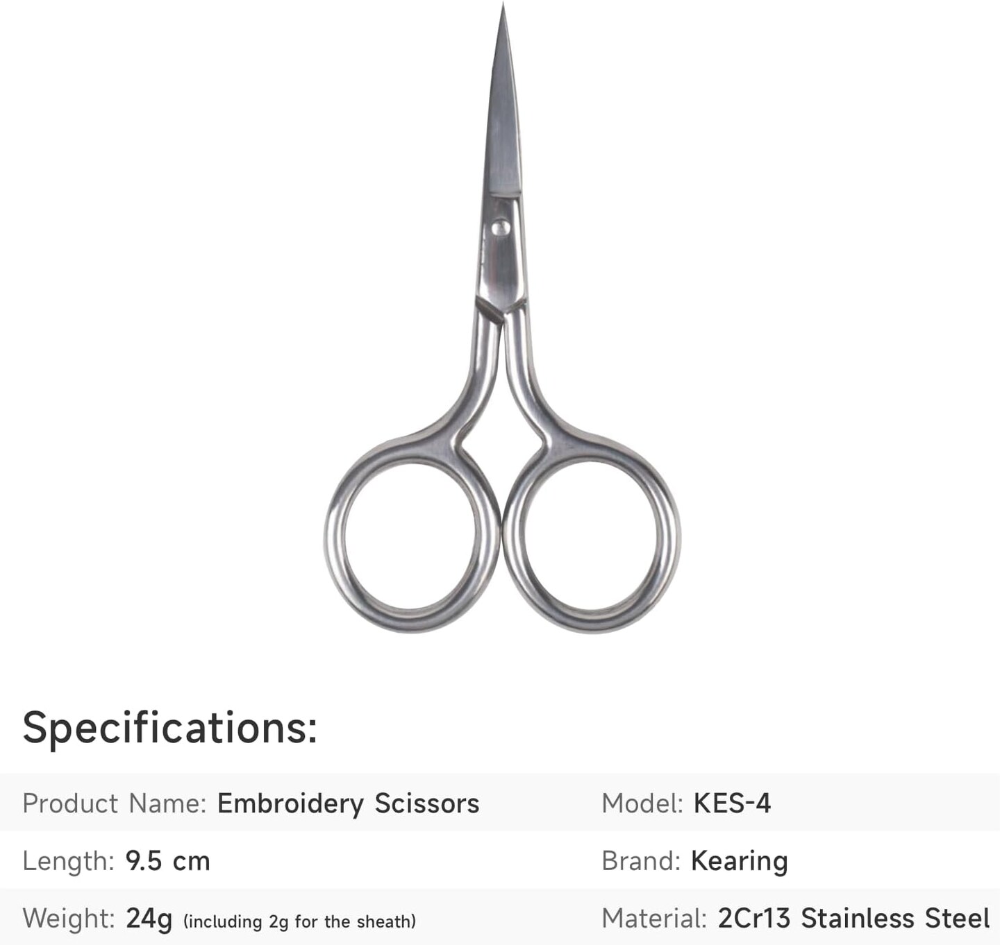 4" Small Sewing or Quilting Scissors - Stainless Steel Sharp Pointed Tip Shears