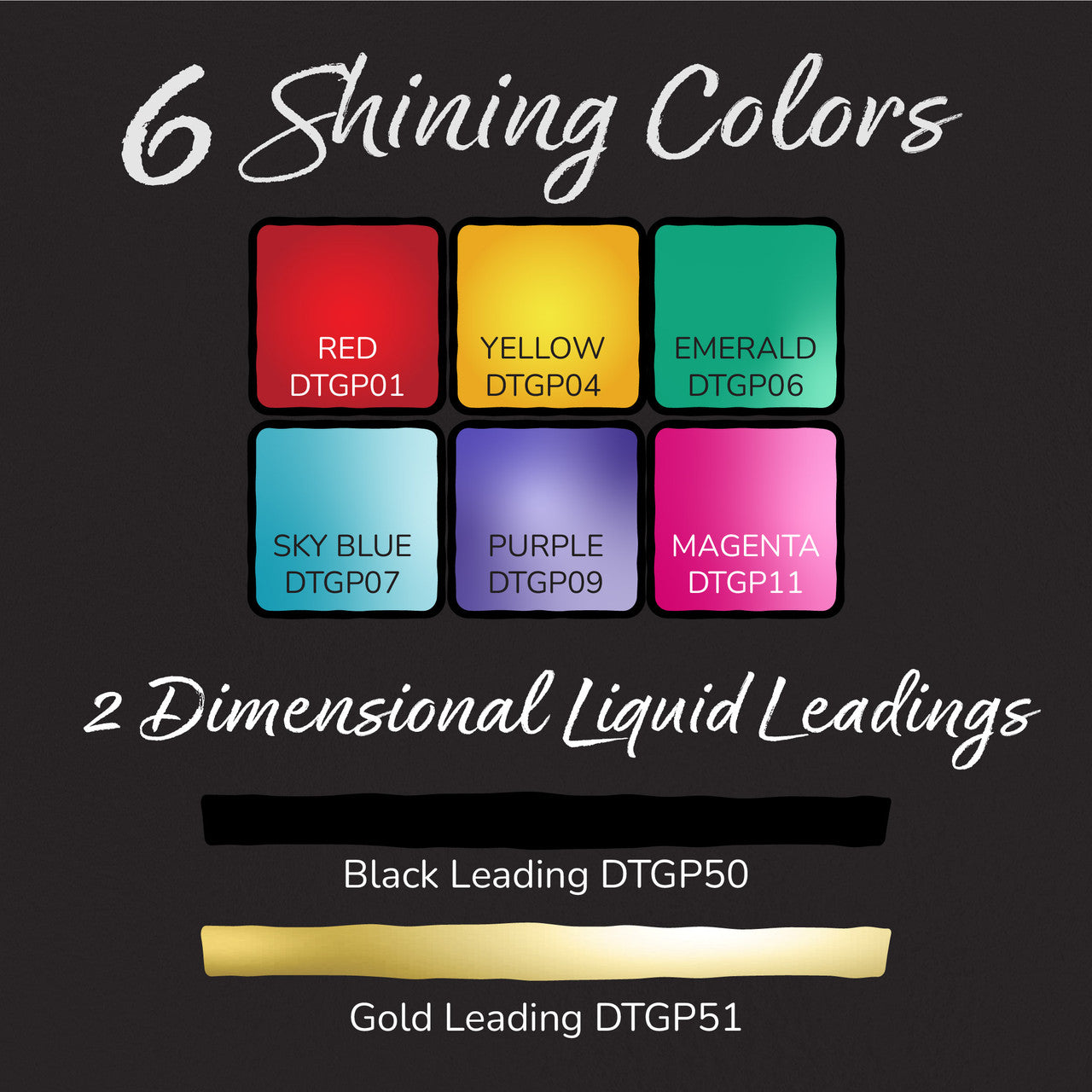DecoArt Stained Glass Paint Rainbow Colors Set &#x2013; 8-Piece Kit with 6 High Gloss Translucent Colors &#x26; 2 Metallic Liquid Leadings for Glass, Plastic &#x26; Window Crafts
