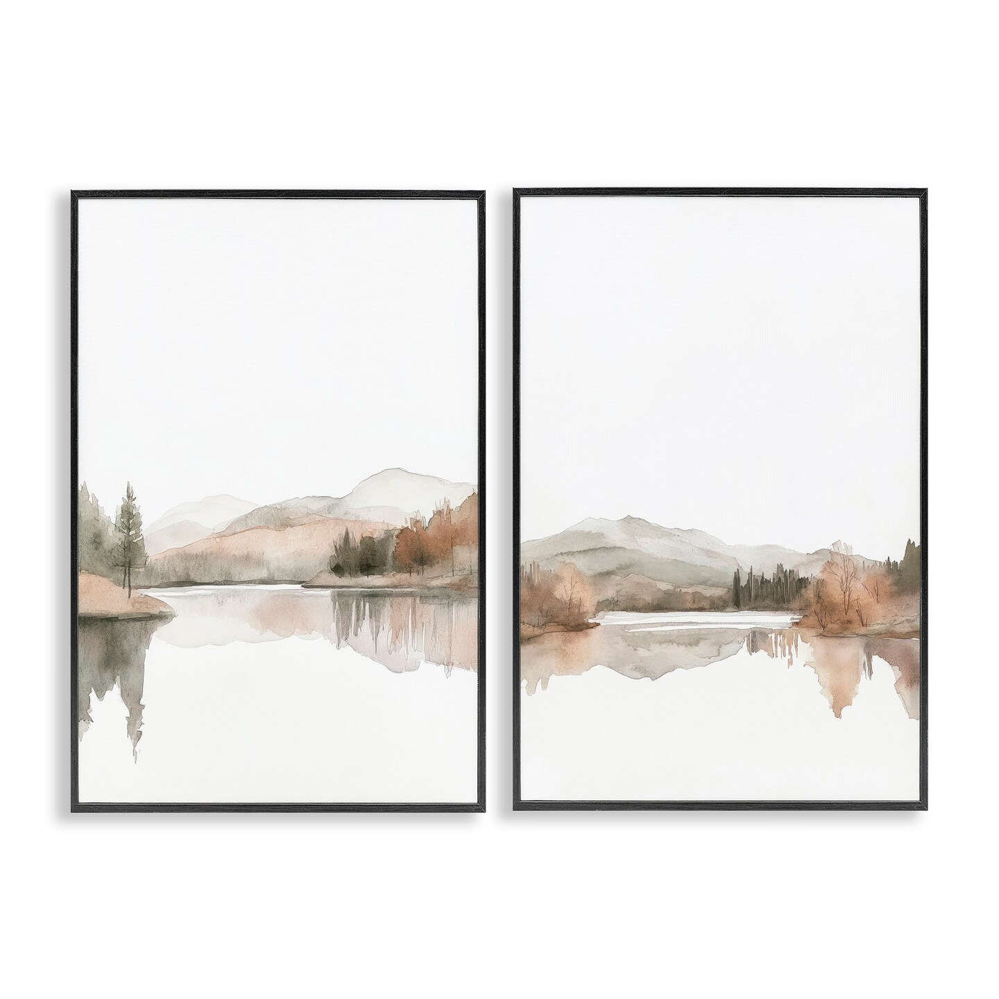 Stupell Industries Softly Flowing Landscape 2pc Framed Giclee Set, design by Mona Grace
