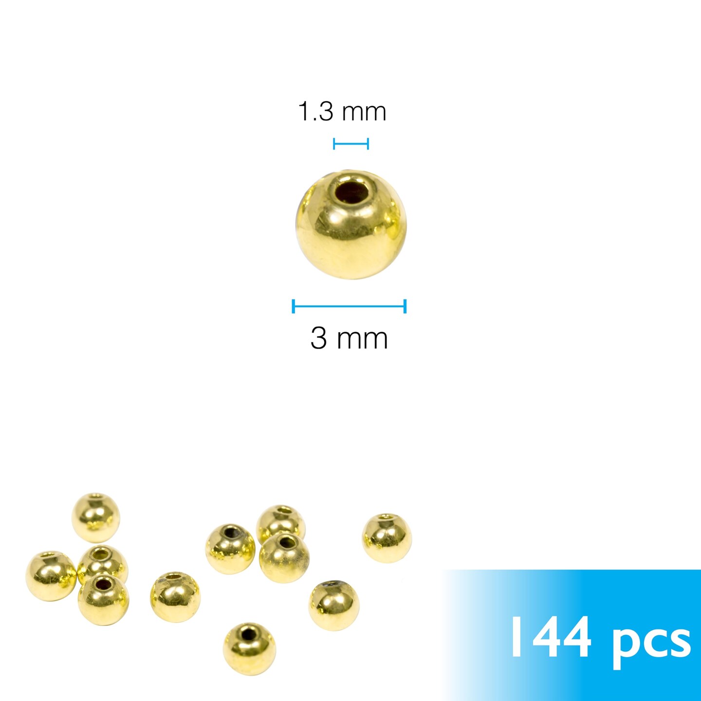 The Beadsmith Memory Wire End Caps – Round, Half Drilled Bead – 3mm, 144 Pieces Per Bag, Silver Plated – End Cap for Making Memory Wire Jewelry, Bracelets, Rings and Necklaces