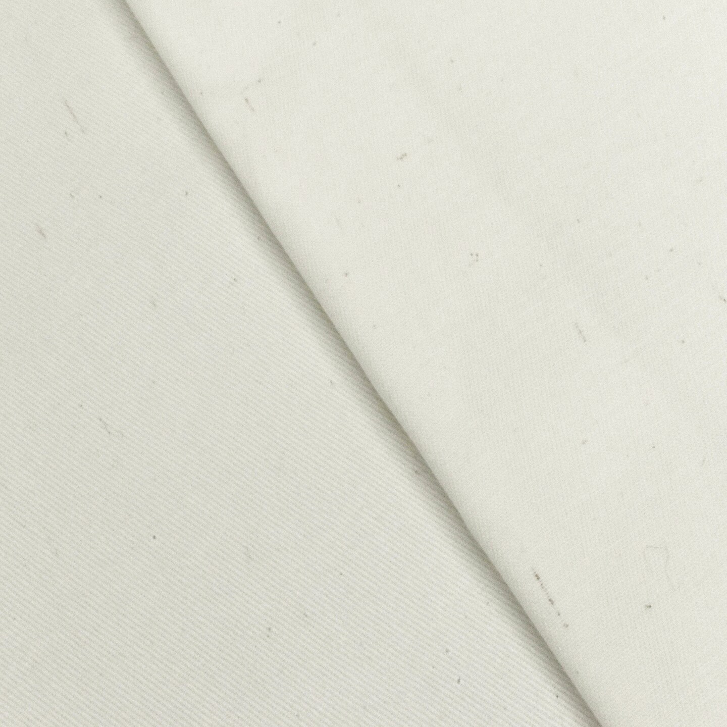 Natural Ivory Organic Cotton Twill Woven Fabric By the Yard