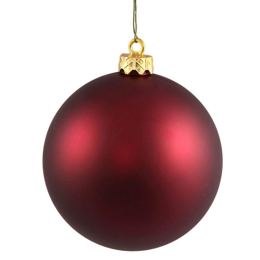 Vickerman 6&#x22; Wine Matte Ball UV Drilled 4/Bag - N591519DMV