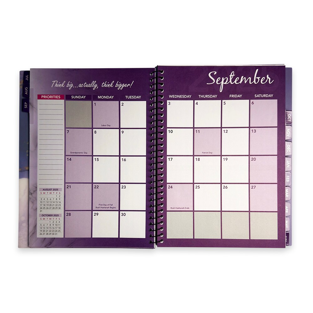 RE-FOCUS THE CREATIVE OFFICE 2025-2026 July through June Academic Calendar Planner – Weekly & Monthly Views with Time Slots | Durable & Portable Design