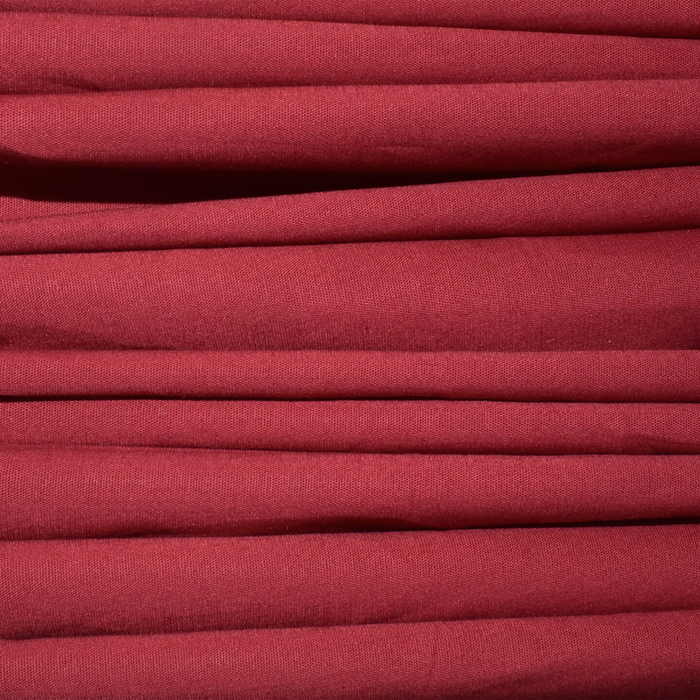 Ruby Red Poplin Stretch Woven Fabric By the Yard
