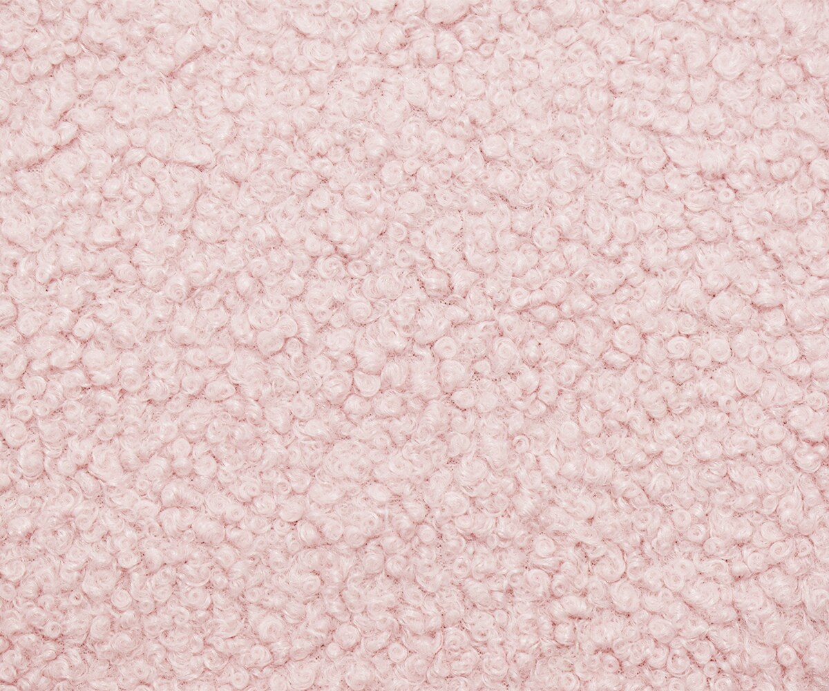 Pastel Pink Wool-Poly Boucle Knit Fabric By the Yard