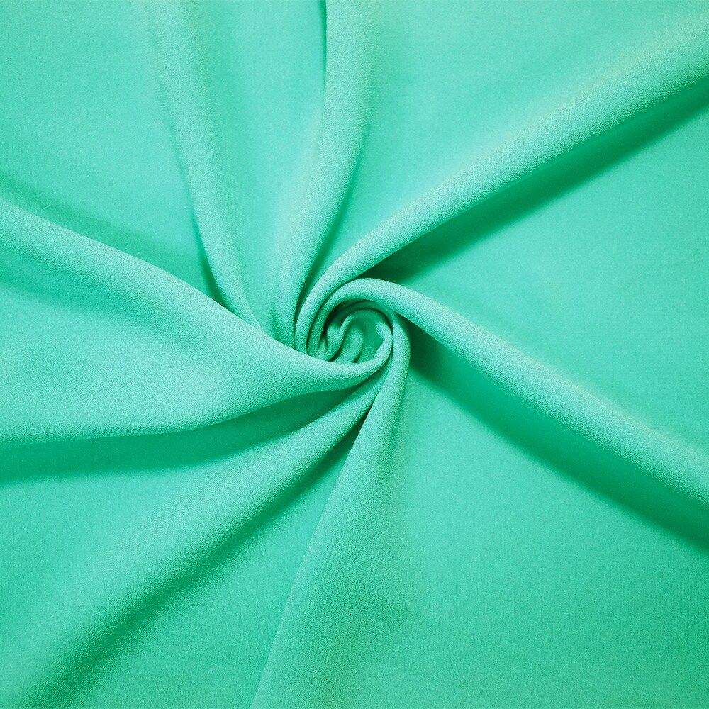 Teal Triacetate-Poly Crepe Back Satin Woven Fabric By the Yard