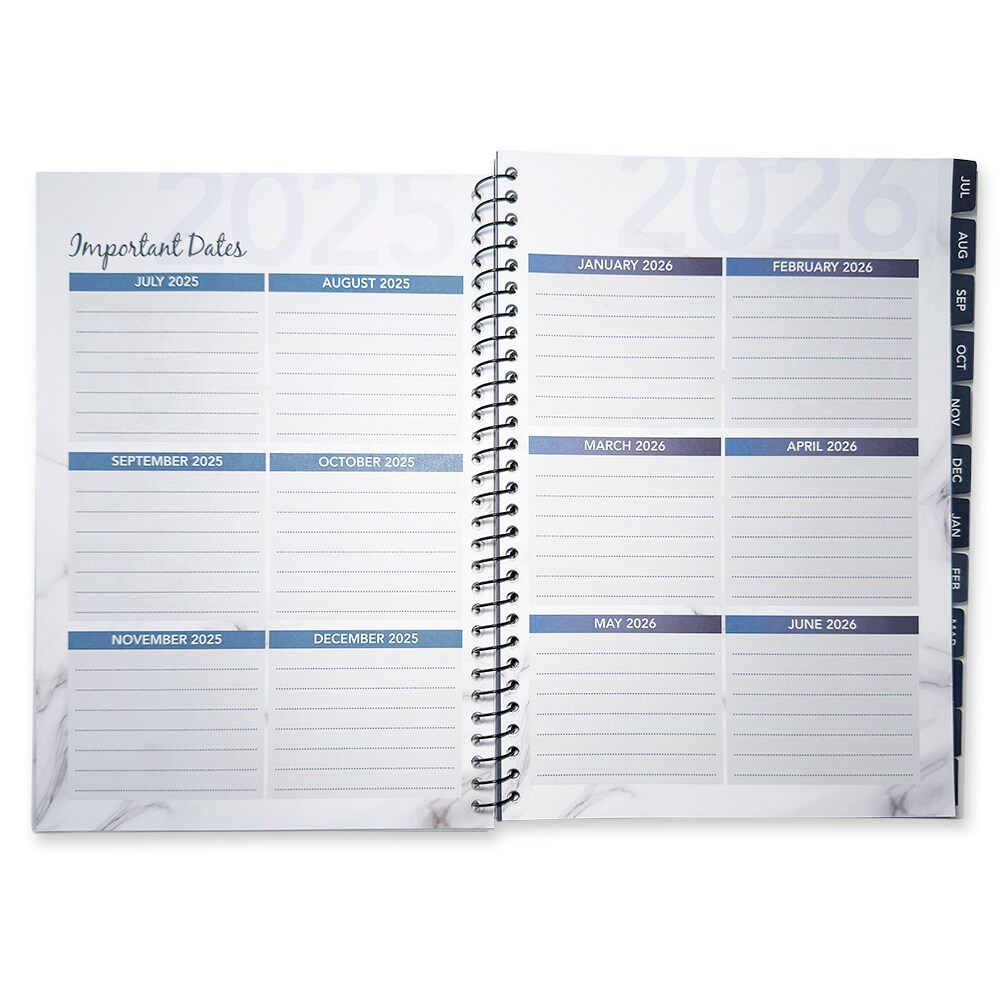 RE-FOCUS THE CREATIVE OFFICE 2025-2026 July through June Academic Calendar Planner – Weekly & Monthly Views with Time Slots | Durable & Portable Design