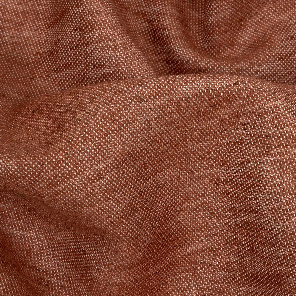 1 Yard Heathered Cinnamon Cotton Tencel Linen Blended Woven Fabric