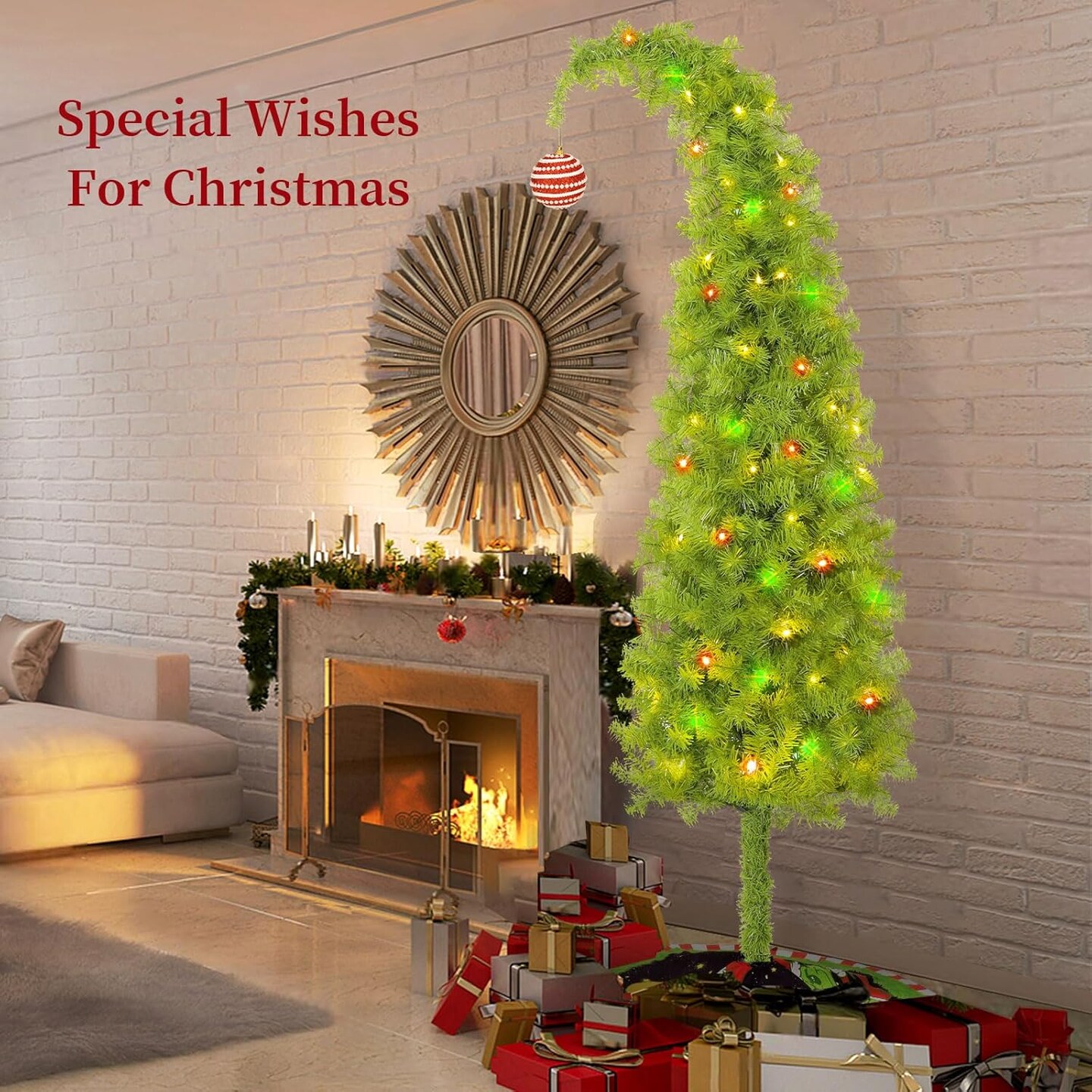6FT Grinchs Christmas Tree with Flexible Branches (Green-01) 17.3&#x22;D x 17.3&#x22;W x 71.6&#x22;H