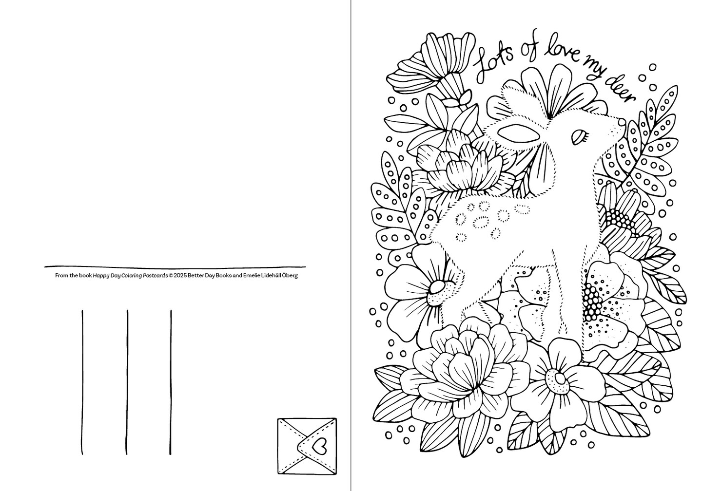 Happy Day Coloring Postcards: 20 All-Occasion Cards to Color, Sign, and Send