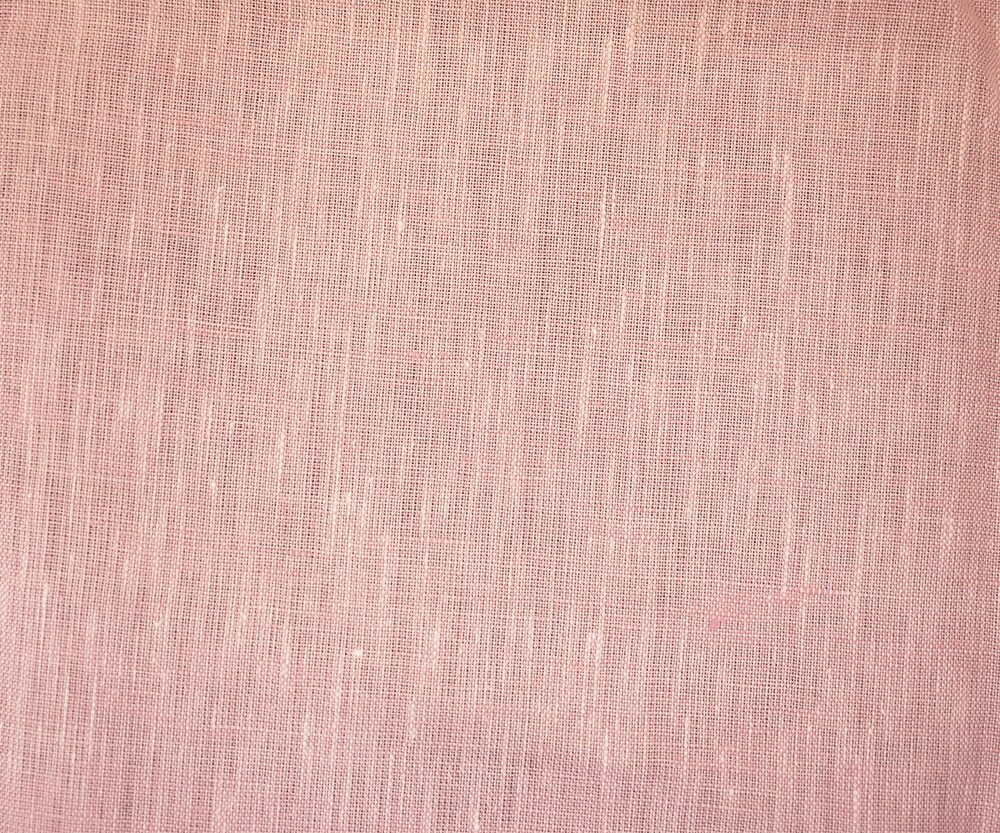Pink-White Spence Bryson Slub Texture Irish Linen Chambray Woven Fabric By the Yard