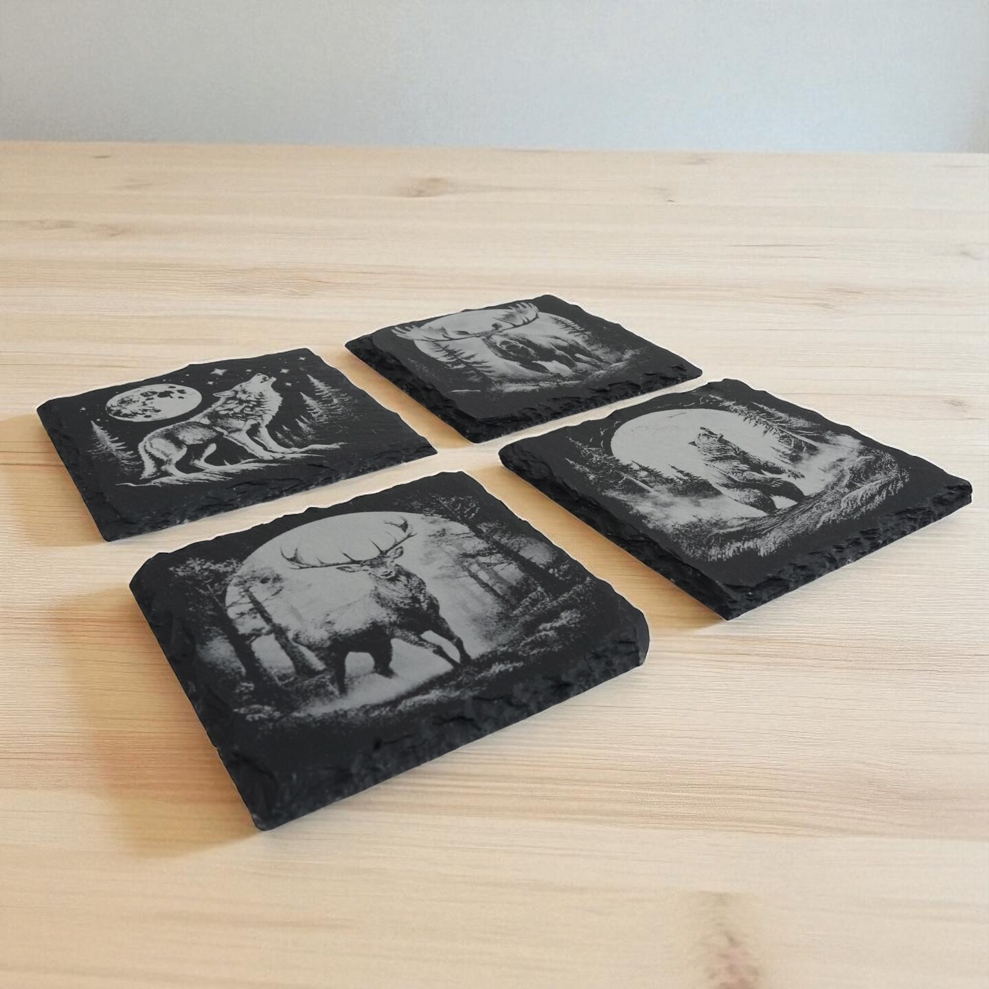 Coaster - Slate - Woods at Night - SET of 4