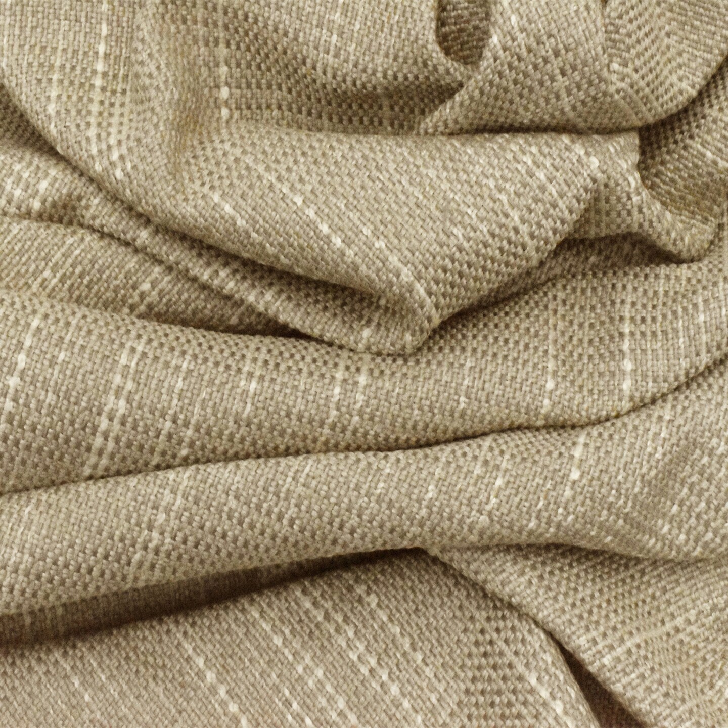 Sand Beige-Multi Textured Slub Poly Basket Dobby Home Decorating Fabric By the Yard