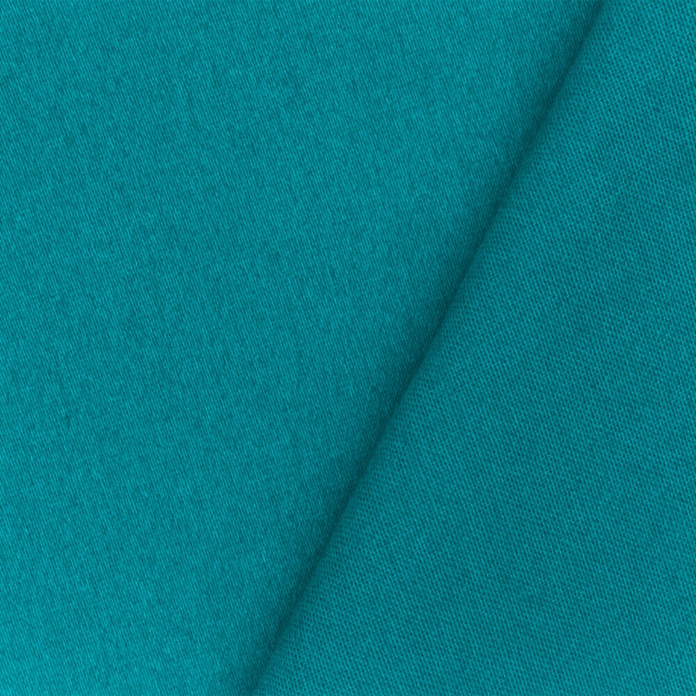 Jewel Tone Turquoise Solid Stretch Cotton Sateen Woven Fabric By the Yard
