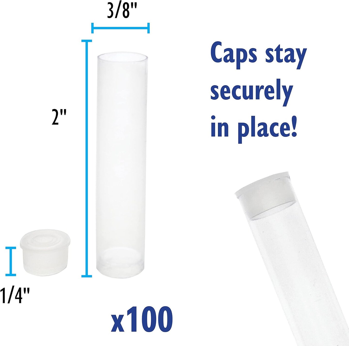 The Beadsmith Clear Plastic Tubes