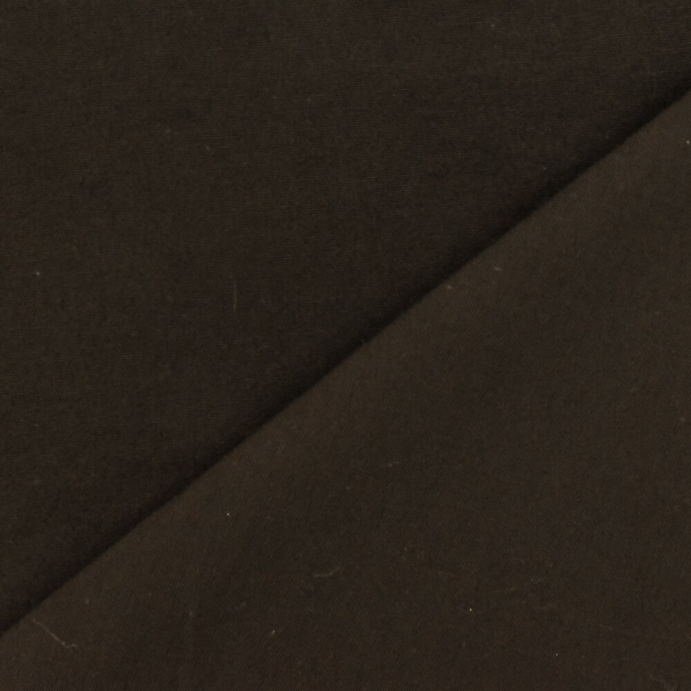 Muddy Brown Solid Stretch Brushed Back Poly Poplin Woven Fabric By the Yard