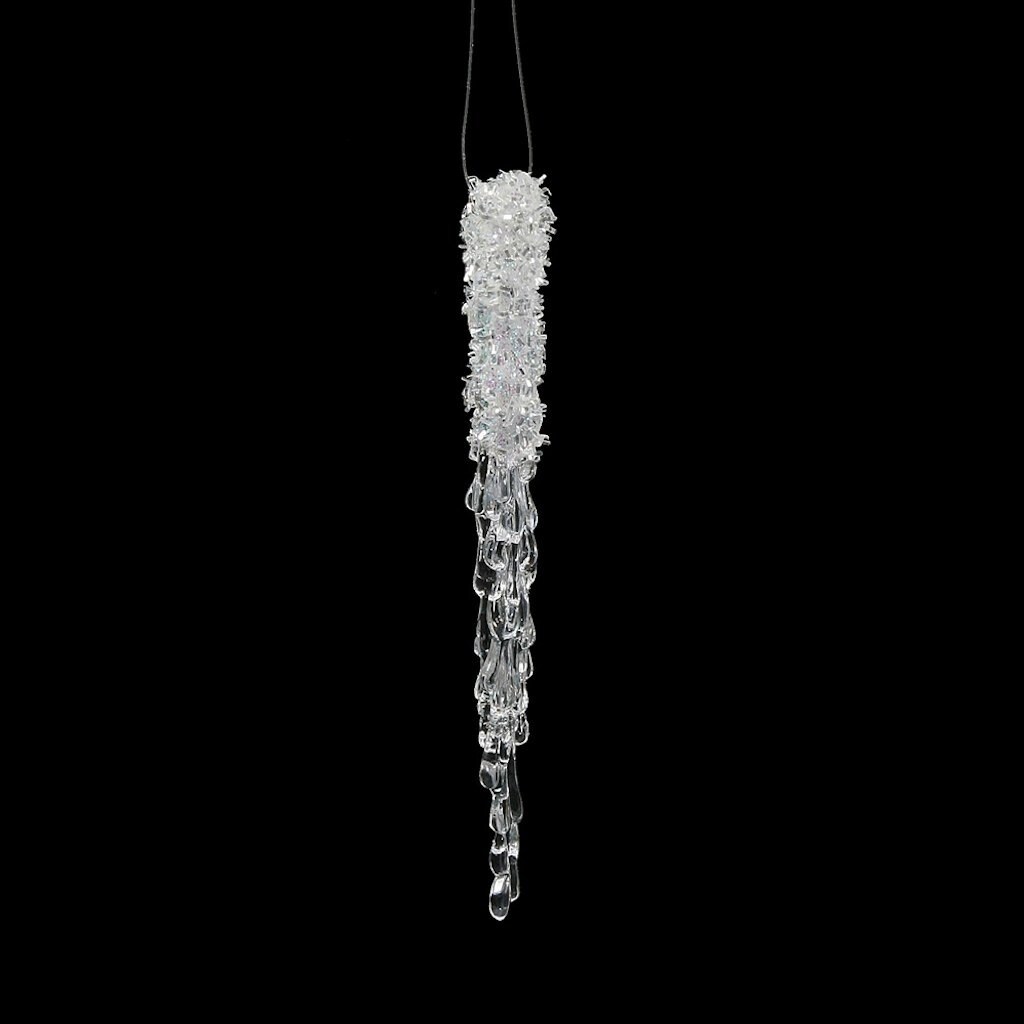 Vickerman 8&#x27;&#x27; Clear Glitter Icicle 6/Bag - M135908
