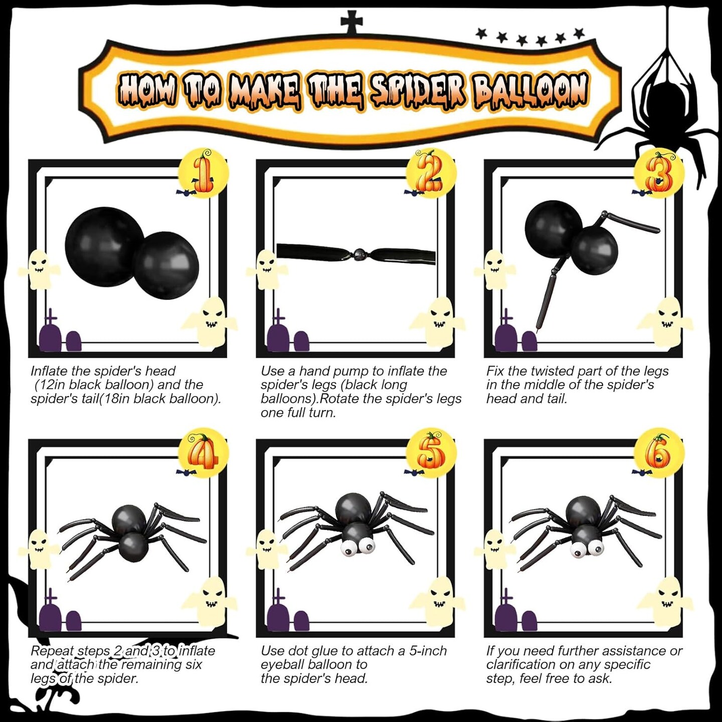 Halloween Balloons Garland Arch Kit(Black Orange Sliver)