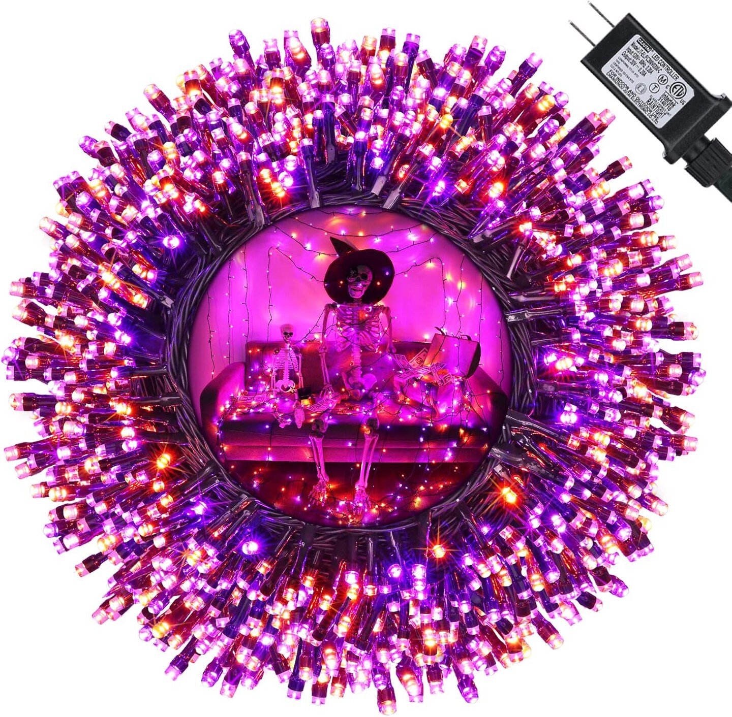 Orange and Purple Halloween Lights (&#x9;Orange &#x26; Purple)