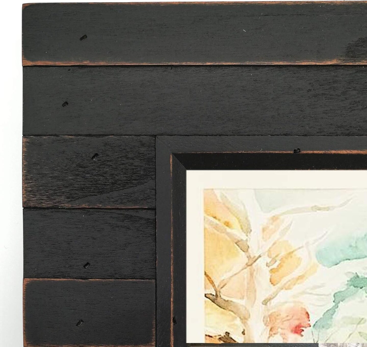 5x7 Picture Frame Distressed Black, Timbermount Rustic Photo Frame(Black)10.8"L x 8.9"W