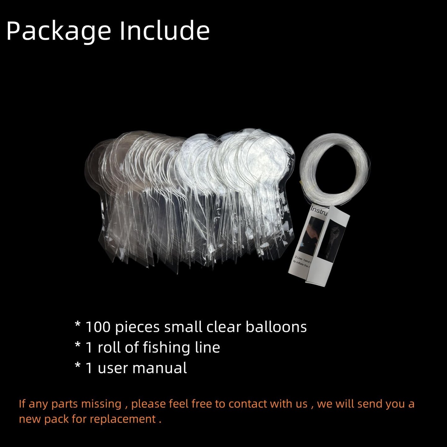 100pcs Mini Crystal Balloons (Clear) 3.92 x 1.96 x 0.39 inches