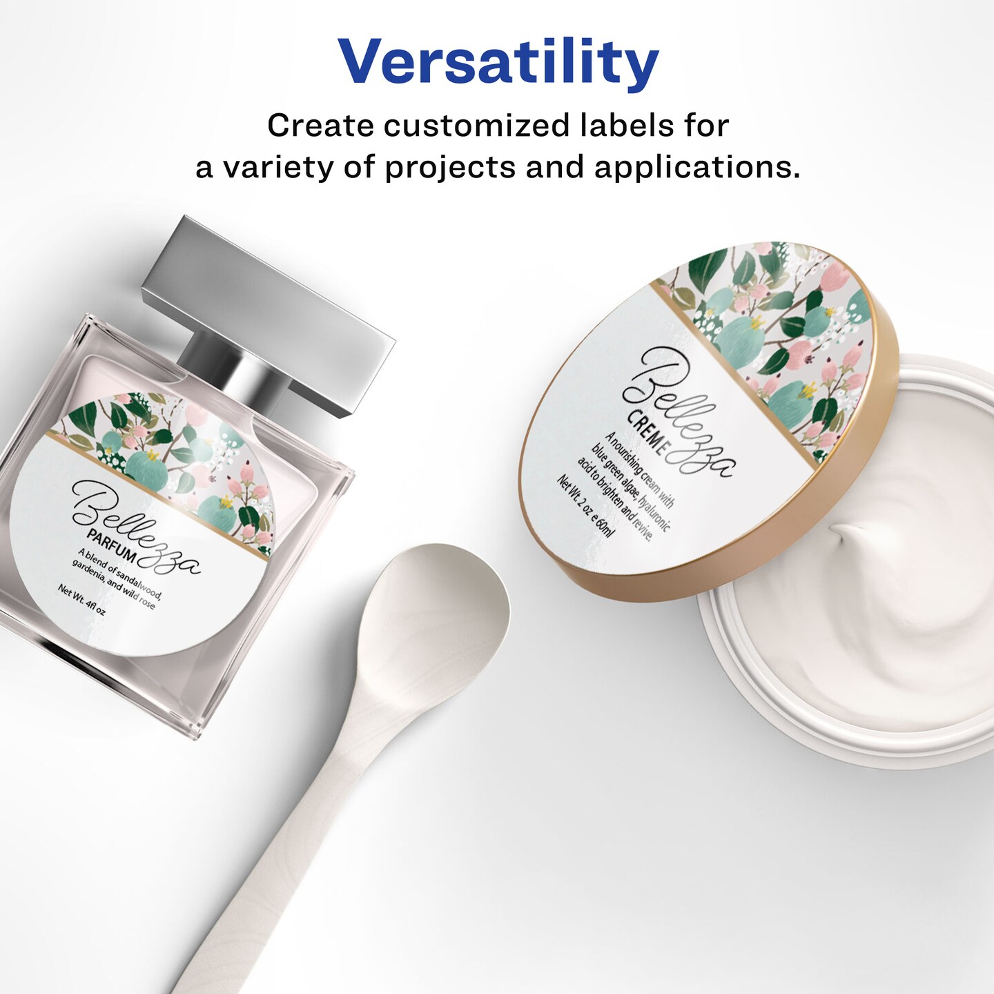 Avery Glossy White Round Labels with Sure Feed, 1-2/3" Diameter