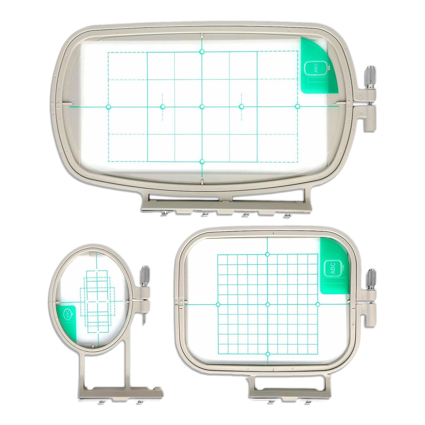 3pc Embroidery Hoop Set & Thread for Brother SE700, PE545 & Other Models
