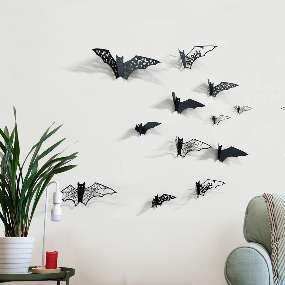 24Pcs Halloween Bats Halloween Decoration