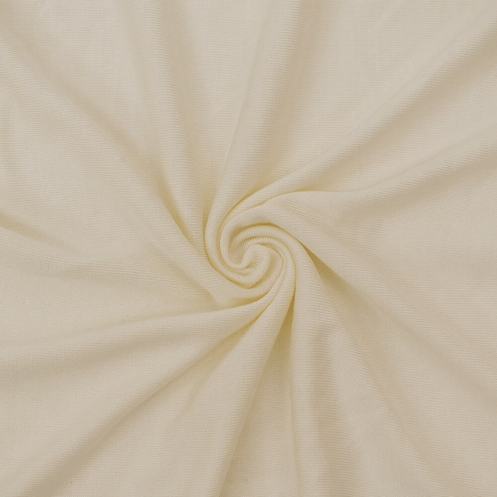 Ivory Rayon-Poly-Spandex Stretch Jersey Knit Fabric By the Yard