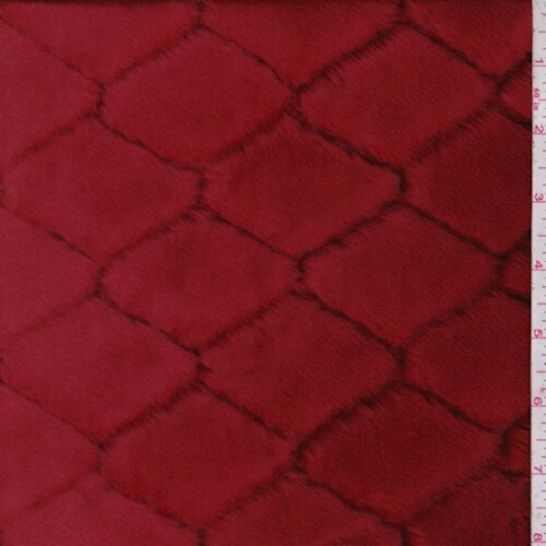 Sienna Diamond Trellis Faux Fur Fabric By the Yard
