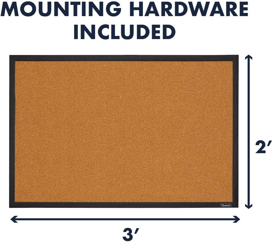 Cork Bulletin Board - Black Frame (2 FT by 3 FT)