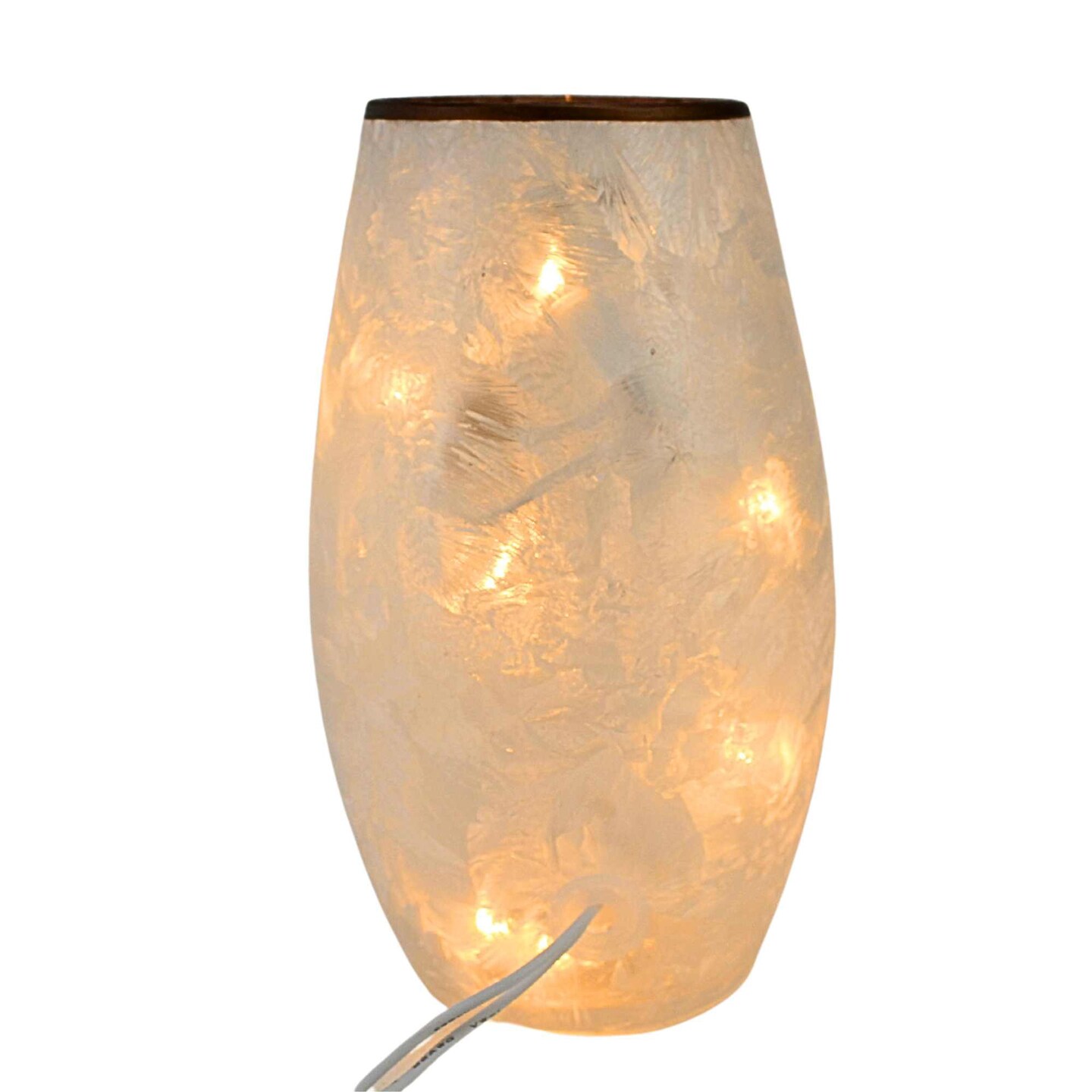 Stony Creek 7.25 In Best Friend Pet Pre-Lit Vase Bereavement Lighted Glass Accent , Bereavement Paw Print Heart