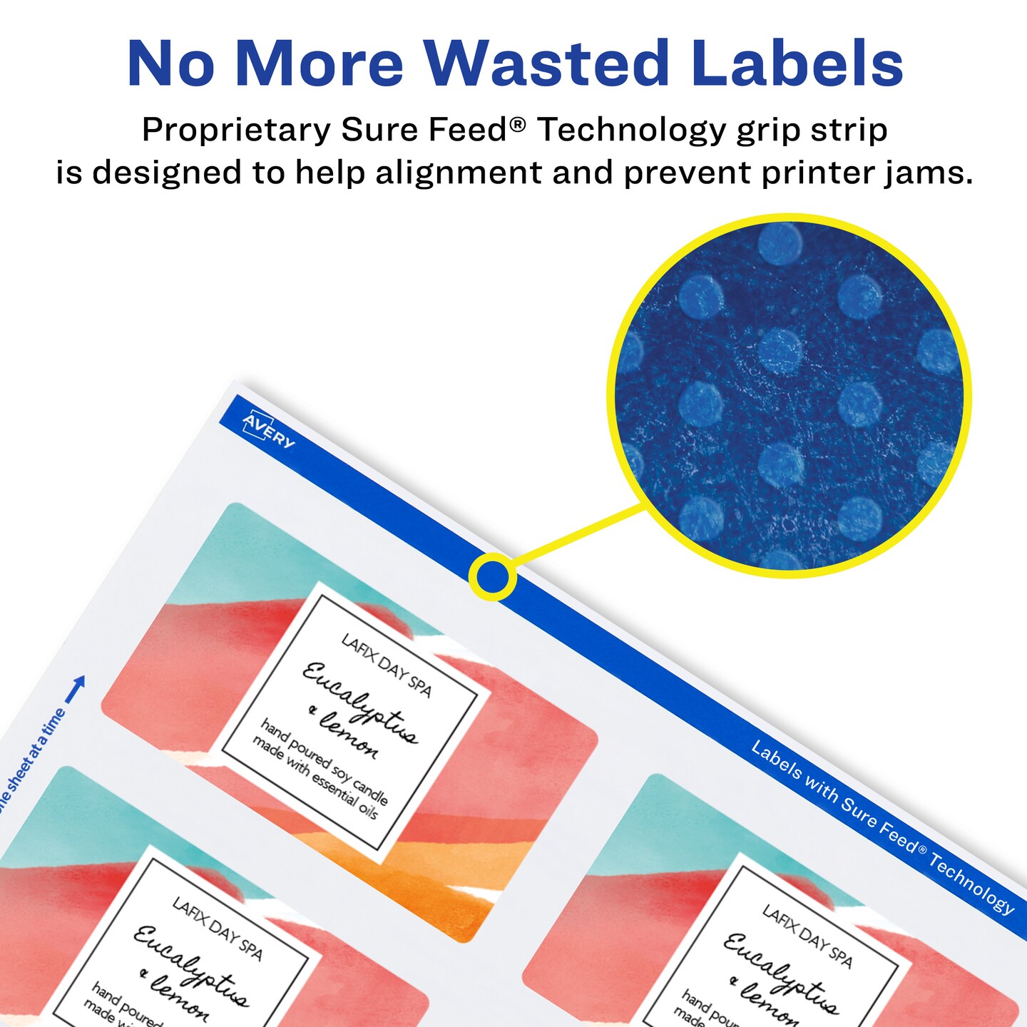 Avery Glossy White Rectangle Labels with Sure Feed, 2" x 3.5"