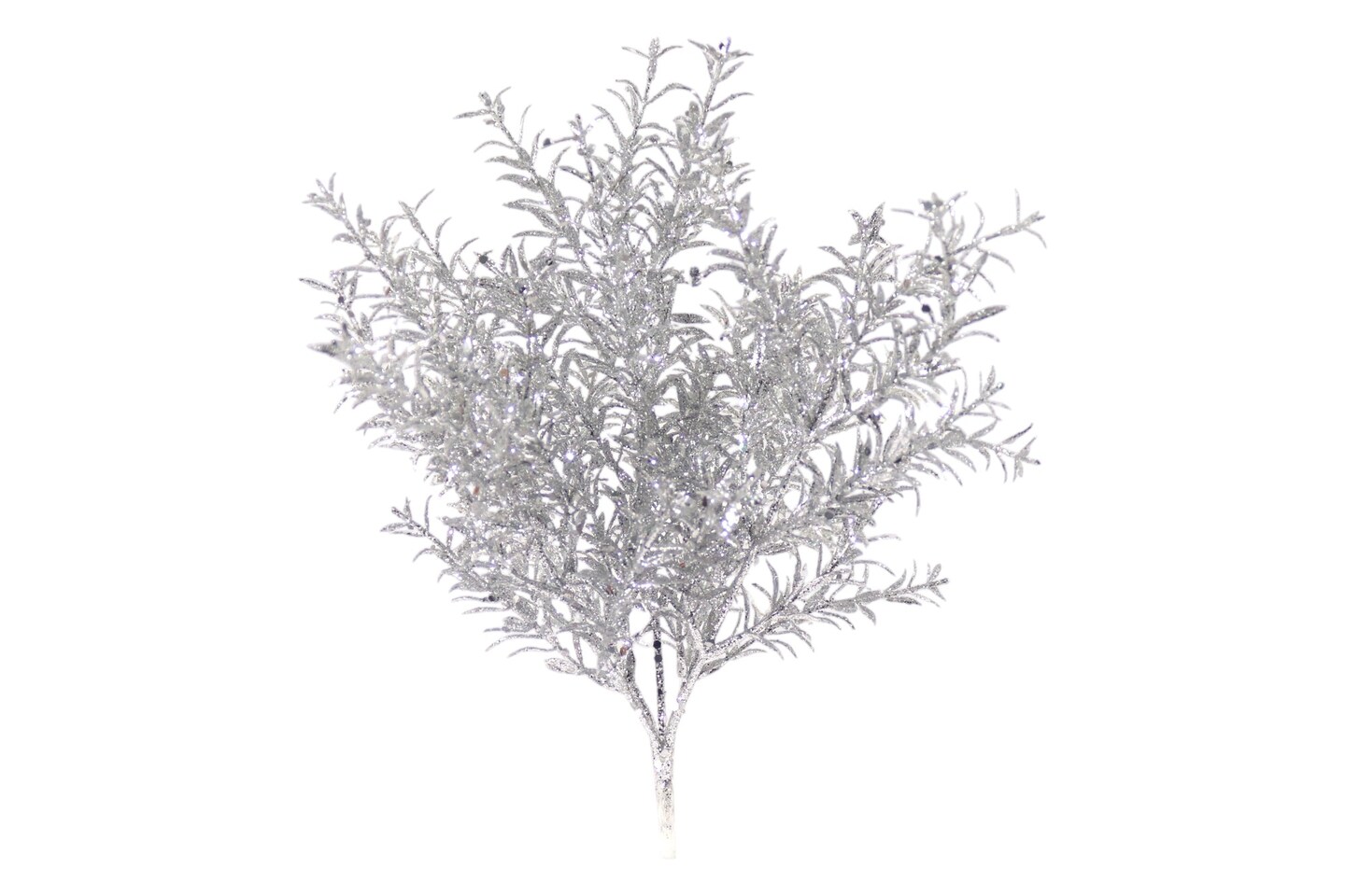 Set of 6 Weatherproof Christmas Artificial 13" Glitter Rosemary Bush X53 Branches