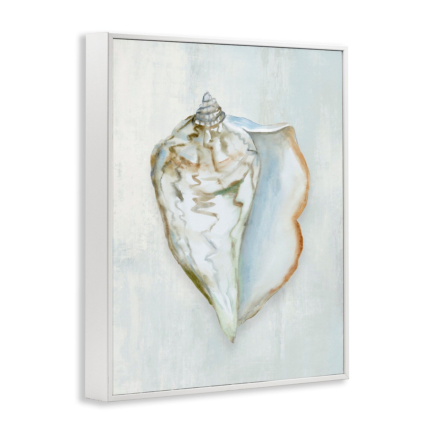Stupell Industries Muted Conch Shell Serenity Framed Giclee, design by Hannah Dawson